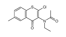 N-(2-chloro-6-methyl-4-oxo-4H-thiochromen-3-yl)-N-ethyl-acetamide结构式