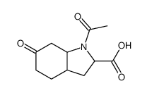 1-acetyl-6-oxo-3,3a,4,5,7,7a-hexahydro-2H-indole-2-carboxylic acid Structure