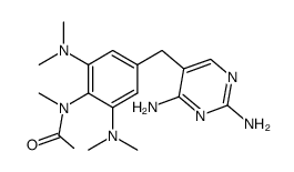 N-[4-(2,4-diamino-pyrimidin-5-ylmethyl)-2,6-bis-dimethylamino-phenyl]-N-methyl-acetamide结构式