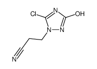 3-(3-chloro-5-oxo-1H-1,2,4-triazol-2-yl)propanenitrile结构式