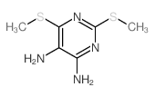 2,6-bis(methylsulfanyl)pyrimidine-4,5-diamine结构式