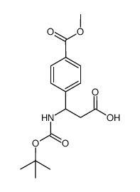 4-(1-tert-butoxycarbonylamino-2-carboxy-ethyl)-benzoic acid methyl ester结构式