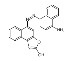 5-[(4-aminonaphthalen-1-yl)diazenyl]-1H-benzo[e][1,3]benzoxazol-2-one结构式