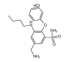 3-n-butylamino-4-phenoxy-5-sulfamylbenzylamine hydrochloride Structure