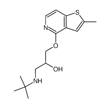 1-tert-butylamino-3-(2-methyl-thieno[3,2-c]pyridin-4-yloxy)-propan-2-ol结构式