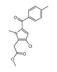 ethyl 4-bromo-1-methyl-5-(p-toluoyl)pyrrole-2-acetate Structure
