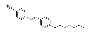 4-[2-(4-octylphenyl)ethenyl]benzonitrile Structure