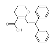 2H-Pyran-5-carboxylicacid, 6-(2,2-diphenylethenyl)-3,4-dihydro- structure