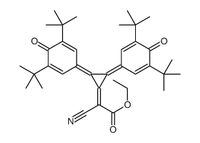 2-[2,3-Bis[3,5-bis(1,1-dimethylethyl)-4-oxo-2,5-cyclohexadien-1-ylidene]cyclopropylidene]-2-cyanoacetic acid ethyl ester structure