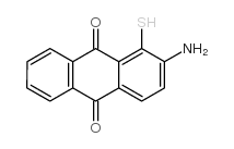 2-amino-1-mercaptoanthracene-9,10-dione structure