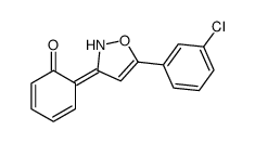 6-[5-(3-chlorophenyl)-1,2-oxazol-3-ylidene]cyclohexa-2,4-dien-1-one Structure