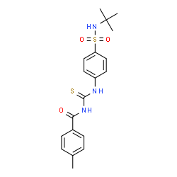 N-[({4-[(tert-butylamino)sulfonyl]phenyl}amino)carbonothioyl]-4-methylbenzamide Structure