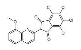 4,5,6,7-tetrachloro-2-(8-methoxy-quinolin-2-yl)-indan-1,3-dione Structure