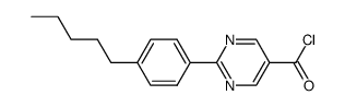 2-(p-n-pentylphenyl)-5-pyrimidinecarboxylic acid chloride Structure