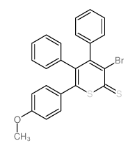 2H-Thiopyran-2-thione,3-bromo-6-(4-methoxyphenyl)-4,5-diphenyl-结构式