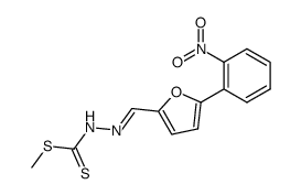 [5-(2-nitro-phenyl)-furan-2-ylmethylene]-hydrazinecarbodithioic acid methyl ester Structure