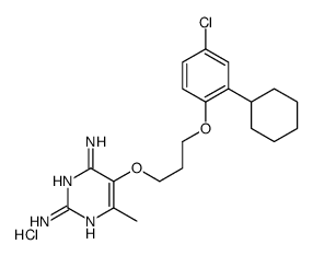 5-[3-(4-chloro-2-cyclohexylphenoxy)propoxy]-6-methylpyrimidine-2,4-diamine,hydrochloride Structure