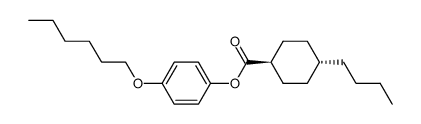 4β-Butyl-1α-cyclohexanecarboxylic acid p-hexyloxyphenyl ester Structure