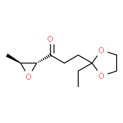 1-Propanone,3-(2-ethyl-1,3-dioxolan-2-yl)-1-[(2R,3S)-3-methyloxiranyl]-,rel-(9CI) structure