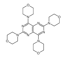 2,4,6,8-tetra-morpholin-4-yl-pyrimido[5,4-d]pyrimidine结构式