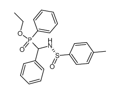 ethyl (((S)-4-methylphenylsulfinamido)(phenyl)methyl)(phenyl)phosphinate结构式