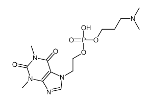 3-(dimethylamino)propyl 2-(1,3-dimethyl-2,6-dioxopurin-7-yl)ethyl hydrogen phosphate结构式