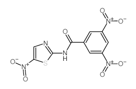 3,5-dinitro-N-(5-nitro-1,3-thiazol-2-yl)benzamide结构式