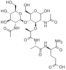 N-ACETYL-D-GLUCOSAMINYL-(BETA1,4)-N-ACETYLMURAMYL-L-ALANYL-D-ISOGLUTAMINE结构式