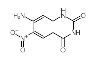 2,4(1H,3H)-Quinazolinedione, 7-amino-6-nitro- Structure