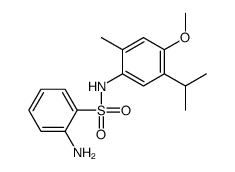 2-amino-N-(4-methoxy-2-methyl-5-propan-2-ylphenyl)benzenesulfonamide结构式
