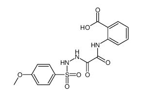 2-[[2-[2-(4-methoxyphenyl)sulfonylhydrazinyl]-2-oxoacetyl]amino]benzoic acid结构式