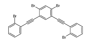 1,5-dibromo-2,4-bis[2-(2-bromophenyl)ethynyl]benzene Structure