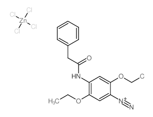 mono(2,5-diethoxy-4-(2-phenylacetamido)benzenediazonium) monozinc(IV) tetrachloride Structure
