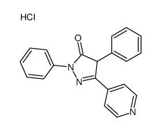 2,4-diphenyl-5-pyridin-4-yl-4H-pyrazol-3-one,hydrochloride结构式