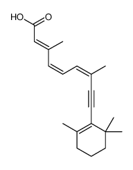 (2E,4E,6E)-3,7-dimethyl-9-(2,6,6-trimethylcyclohexen-1-yl)nona-2,4,6-trien-8-ynoic acid Structure