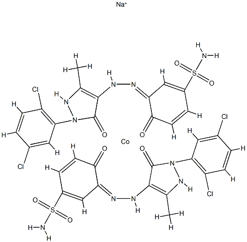 sodium bis[3-[[1-(2,5-dichlorophenyl)-4,5-dihydro-3-methyl-5-oxo-1H-pyrazol-4-yl]azo]-4-hydroxybenzenesulphonamidato(2-)]cobaltate(1-) picture