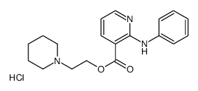 2-piperidin-1-ylethyl 2-anilinopyridine-3-carboxylate,hydrochloride Structure