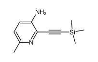 6-methyl-2-((trimethylsilyl)ethynyl)pyridin-3-amine Structure