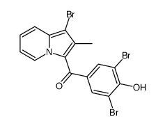 (1-Bromo-2-methyl-indolizin-3-yl)-(3,5-dibromo-4-hydroxy-phenyl)-methanone Structure