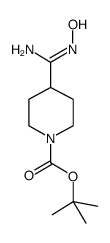 叔丁基 (Z)-4-(N'-羟基氨基甲脒酰基)哌啶-1-羧酸酯结构式