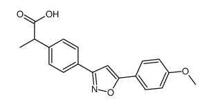2-[4-[5-(4-methoxyphenyl)-1,2-oxazol-3-yl]phenyl]propanoic acid Structure