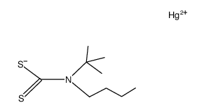 monomercury(II) mono(tert-butyl(butyl)carbamodithioate)结构式