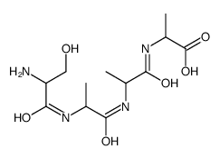 (2S)-2-[[(2S)-2-[[(2S)-2-[[(2S)-2-amino-3-hydroxypropanoyl]amino]propanoyl]amino]propanoyl]amino]propanoic acid结构式