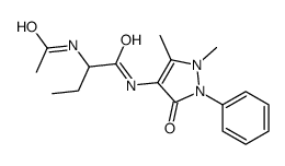 2-acetamido-N-(1,5-dimethyl-3-oxo-2-phenylpyrazol-4-yl)butanamide结构式