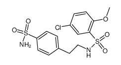 [β-(chloro-5 methoxy-2 benzenesulfonamido)-ethyl]-4 benzenesulfonamide结构式