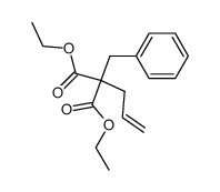 diethyl benzyl(prop-2'-en-1'-yl)propanedioate Structure