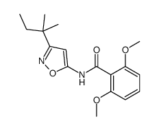 2,6-dimethoxy-N-[3-(2-methylbutan-2-yl)-1,2-oxazol-5-yl]benzamide结构式