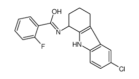 N-(6-chloro-2,3,4,9-tetrahydro-1H-carbazol-1-yl)-2-fluorobenzamide Structure