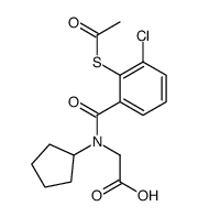 N-(2-acetylthio-3-chlorobenzoyl)-N-cyclopentylglycine Structure