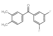 (3,5-difluorophenyl)-(3,4-dimethylphenyl)methanone结构式